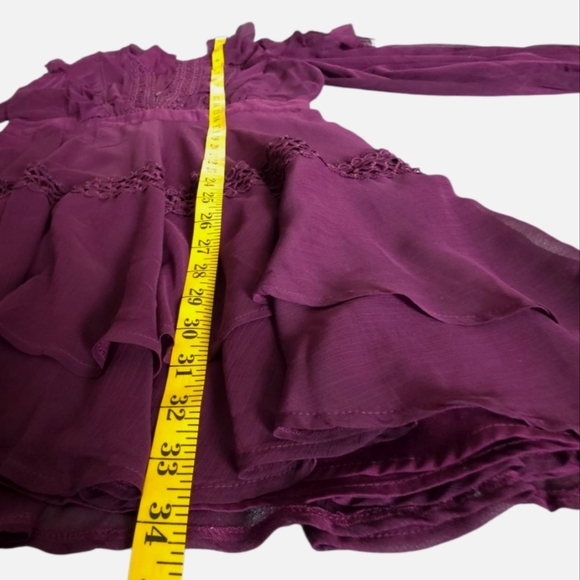 Anthropologie  Not So Serious By Pallavi Mohan Ruffle Mini Dress NWT Size 12 - Picture 15 of 16